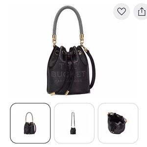 Marc Jacobs Black and Gold Bucket Bag